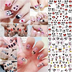 img 3 attached to 🐭 Mickey Mouse 3D Nail Art Stickers: Adorable Cartoon Decals for Women, Kids, and Girls' DIY Acrylic Nails - 5 Sheets