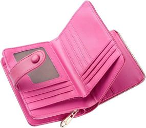 img 1 attached to Fanaztee Women's Vintage RFID Blocking Organizer Wallet with Multi-Card Holder - Small Rose Purse