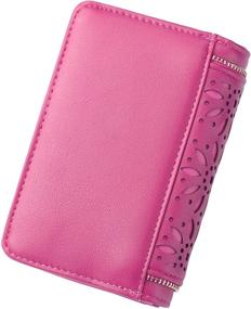 img 2 attached to Fanaztee Women's Vintage RFID Blocking Organizer Wallet with Multi-Card Holder - Small Rose Purse