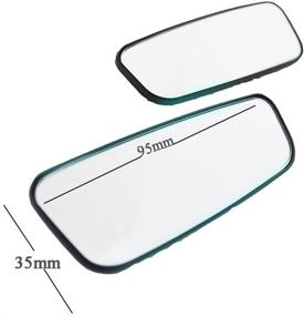img 3 attached to Enhance Your Car's Safety with Meioro 360° Rotate Blind Spot Mirror – Adjustable Wide Angle Rear View Mirror HD Glass Convex Mirror
