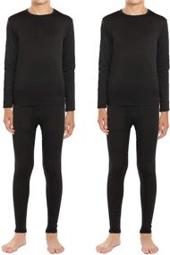 img 4 attached to 🔥 ViCherub Thermal Underwear Fleece Bottom: Ultimate Warmth for Boys' Comfort