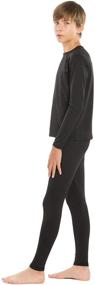 img 2 attached to 🔥 ViCherub Thermal Underwear Fleece Bottom: Ultimate Warmth for Boys' Comfort