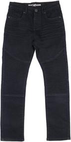 img 4 attached to 👖 Boys' X RAY Distressed Skinny Moto Jeans - Slim Fit Biker Pants
