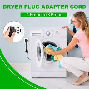 img 2 attached to 🔌 Beauty Kate Dryer Adapter Cord: 4 Prong to 3 Prong - NEMA 14-30P Male to 10-30R Female, 30A, 250V UL Compliant | Efficient Electrical Conversion Tool for Convenient Dryer Usage