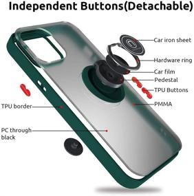 img 1 attached to IPhone 12 Mini Case，COSANO Military Level Scratch Proof，Anti-Collision PC Back And Soft TPU Frame，With 360 Degree Rotating Holder，Suitable For Magnetic Car Holder（5