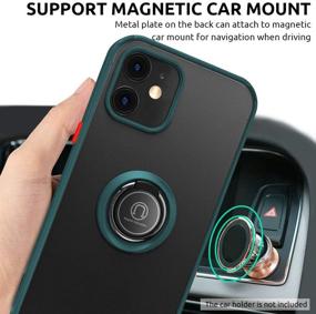 img 2 attached to IPhone 12 Mini Case，COSANO Military Level Scratch Proof，Anti-Collision PC Back And Soft TPU Frame，With 360 Degree Rotating Holder，Suitable For Magnetic Car Holder（5