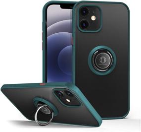 img 4 attached to IPhone 12 Mini Case，COSANO Military Level Scratch Proof，Anti-Collision PC Back And Soft TPU Frame，With 360 Degree Rotating Holder，Suitable For Magnetic Car Holder（5
