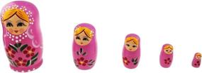 img 2 attached to Matryoshka Babushka Stacking Hand Painted Birthday