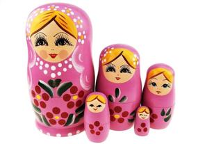 img 4 attached to Matryoshka Babushka Stacking Hand Painted Birthday