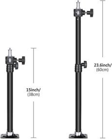 img 3 attached to 📷 Neewer Adjustable Wall Mount Boom Arm (15-23.6 inches/38-60 Centimeters) with Universal Adapter (1/4 inch to 3/8 inch) for Photo Studio Video Light, Monolights Photography