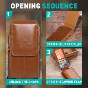 img 1 attached to 📱 Hengwin Cell Phone Belt Pouch for Men: PU Leather Holster for iPhone 12 Pro Max, Samsung S20+, S21+, LG V20, Moto G8 Power, OnePlus Nord & More! (Brown)