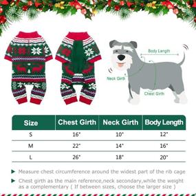 img 3 attached to 🐶 Warm and Cozy: PUPTECK Dog Pajamas Winter Clothes - Christmas Knitted Dog Sweater with Elk Design - Ideal Outfits for Small to Medium Dogs, Puppies, Cats, and Kitties in Cold Days