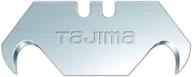 🔪 tajima 50-pack deep hook blades with premium tempered steel & safety dispenser - hkb-50b - versatile utility knives & blades for efficient cutting logo