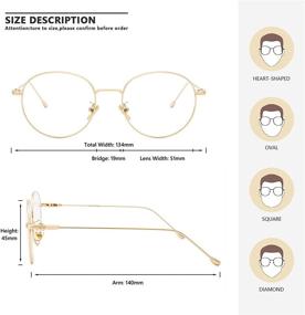 img 3 attached to 👓 LI1632 Livho Blue Light Blocking Glasses: Retro Round Frame for Effective UV Protection and Gaming Comfort - Women Men