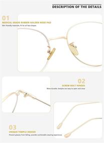 img 2 attached to 👓 LI1632 Livho Blue Light Blocking Glasses: Retro Round Frame for Effective UV Protection and Gaming Comfort - Women Men