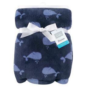 img 1 attached to 🐳 Hudson Baby Super Plush Whale Blanket - Unisex, One Size