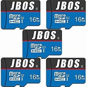 img 1 attached to 📷 JBOS 16ГБ карта Micro SD 5 штук - высокоскоростная память UHS-I C10 U1 - 5 штук карты Micro SDHC для смартфона, планшета, Bluetooth-динамика, ПК, дрона, камеры