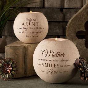 img 1 attached to 🕯️ Pavilion Gift Co. Light Your Way 4-Inch Aunt Terra Cotta Candle Holder - Perfect Gift for Loved Ones!