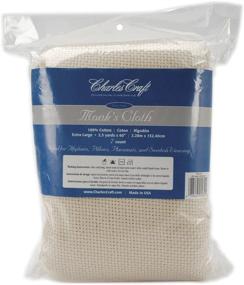 img 1 attached to 🧵 DMC HF4462-5200 Cotton Monk's Aida Cloth, 2.5-Yard, Natural, 7 Count: Premium Quality Fabric for Cross Stitching and Embroidery Projects