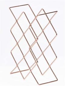 img 1 attached to 🍷 Mango Steam Rose Gold Wine Rack - 10 Bottle Countertop Storage Organizer for Kitchen, Pantry, and Fridge