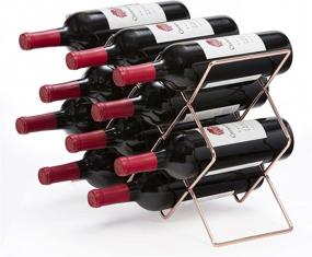 img 3 attached to 🍷 Mango Steam Rose Gold Wine Rack - 10 Bottle Countertop Storage Organizer for Kitchen, Pantry, and Fridge