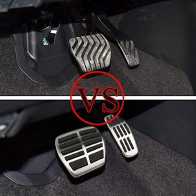 img 2 attached to 🚗 Weigesi Non Slip Gas Brake Pedal Cover Trim for Nissan Rogue 2014-2020 Accessories - No Drill Footrest Pedal Enhancement