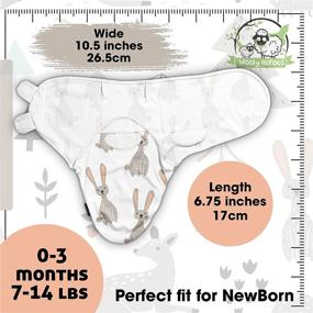 img 1 attached to 🐰 Premium Wooly Heroes Swaddle Blankets: Comfortable 100% Cotton with Leg Pocket and Adjustable Straps for Infant Boys & Girls - Pack of 3 - Grey, Bunny & Nature Designs - Ideal Baby Swaddles 0-3 Months