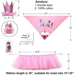 img 2 attached to Birthday Bandana Girl Pink Tutu