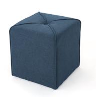 🔵 navy blue christopher knight home kenyon fabric square ottoman: a perfect blend of style and comfort logo