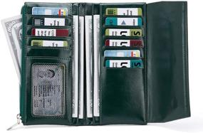 img 1 attached to Womens Trifold Wallet Credit Leather Women's Handbags & Wallets