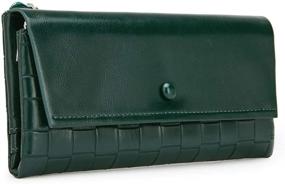 img 4 attached to Womens Trifold Wallet Credit Leather Women's Handbags & Wallets