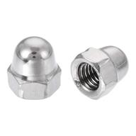 🔩 20pcs uxcell m6 thread dia dome head 304 stainless steel cap acorn hex nuts: high-quality hardware for secure fastening logo