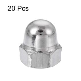 img 1 attached to 🔩 20Pcs uxcell M6 Thread Dia Dome Head 304 Stainless Steel Cap Acorn Hex Nuts: High-Quality Hardware for Secure Fastening