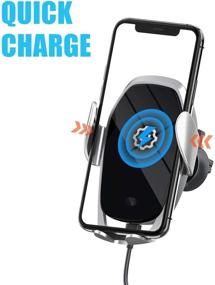 img 2 attached to 🔌 Efficient Wireless Car Charger: WixGear Auto-Clamping Fast Charger for iPhone 11, Samsung S10 - Full Automatic Arms, 15W Qi Fast Charging"