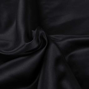 img 2 attached to NTBAY 3-Piece Black Silky Satin Queen Duvet Cover Set: Ultra Luxury, Soft Solid Color, Hidden Zipper Design