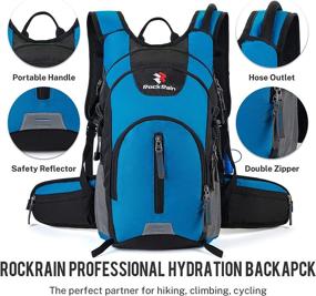 img 3 attached to 🎒 ROCKRAIN Lightweight Insulated Hydration Backpack with 2L BPA Free Bladder - Perfect for Hiking, Camping, Climbing, and Cycling