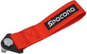 img 4 attached to Spocoro Tow Strap with Embroidered Logo - Perfect for Front or Rear Bumper Towing Hooks, Red (Pack of 1)