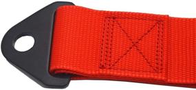 img 1 attached to Spocoro Tow Strap with Embroidered Logo - Perfect for Front or Rear Bumper Towing Hooks, Red (Pack of 1)