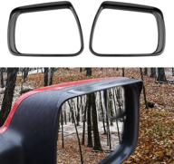 🚗 dodge ram 1500 rain eyebrows for rearview & side view mirrors: matte black, 2 pcs, 2019-2021 logo