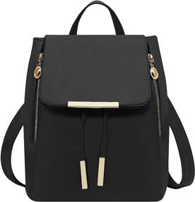 img 4 attached to Pahajim Fashion Leather Backpack Schoolbag - Stylish Women's Handbags & Wallets in Hobo Bags: A Perfect Fusion of Functionality and Fashion!