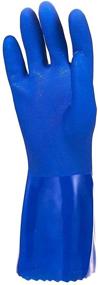 img 3 attached to 🧤 Blue Small Rubber Household Cleaning Gloves with Cotton Lining for Kitchen Dishwashing- 2 Pairs