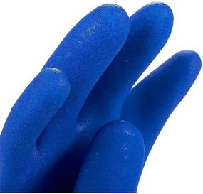 img 1 attached to 🧤 Blue Small Rubber Household Cleaning Gloves with Cotton Lining for Kitchen Dishwashing- 2 Pairs