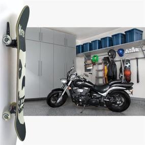 img 3 attached to Efficient Wall Mount Rack for Grab & Go Skateboard Longboard Storage