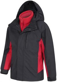 img 2 attached to Kids Rain Proof Jacket - Mountain Warehouse Cannonball 3-in-1: Multi-Purpose Outerwear for All-Weather Adventures