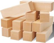 yipled 12 pack unfinished basswood carving blocks: ideal diy carving kit for beginners and experts - crafting, whittling, and carving wood blocks (4 x 1 x 1 inch) logo