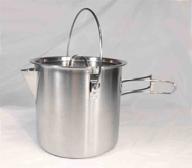 🏕️ ultimate stainless steel camping pot cooking kettle for adventurers - teton falls 52/68 oz logo