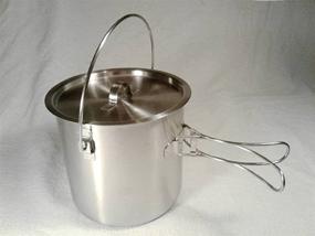 img 1 attached to 🏕️ Ultimate Stainless Steel Camping Pot Cooking Kettle for Adventurers - Teton Falls 52/68 Oz