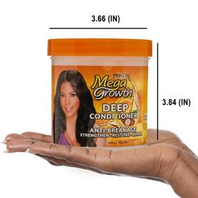 img 2 attached to 💪 Mega Growth Anti-Breakage Strengthening Deep Conditioner - Hydrating Hair Mask: Restoring, Repairing, and Protecting Damaged Fragile Hair, Revitalizing Softness & Shine | 15 oz.