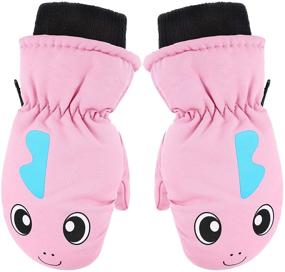 img 4 attached to Winter Unisex Waterproof ❄️ Cotton Lined Mittens: Essential Girls' Accessories