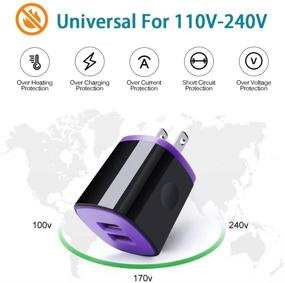 img 1 attached to 🔌 Micro USB Cable Charger Plug - Compatible with Samsung Galaxy S7 S6 J7 J7V J3 J3V J8 J5 A6 A10 Note 5 4, LG K50 K40 K30 K20 V10, Moto E6 E5 G4 G5, Tablet - Fast Charging Android Phone Cord with Wall Charging Block